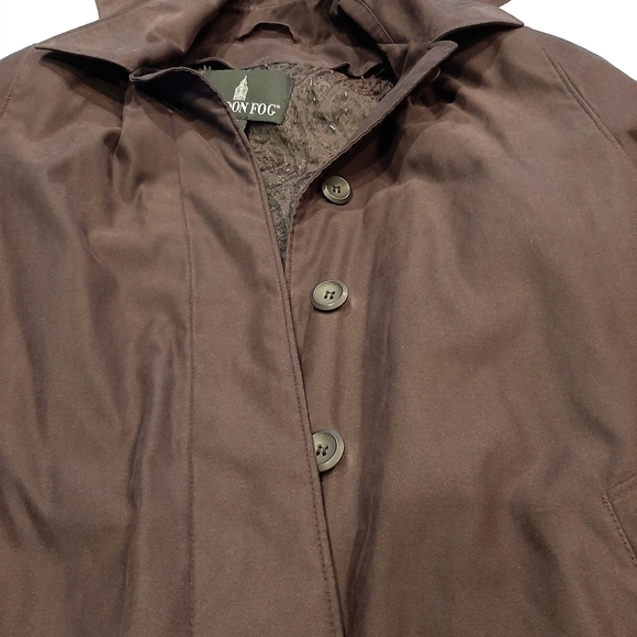 LONDON FOG Purple coat with removable hood - Picture 9 of 13